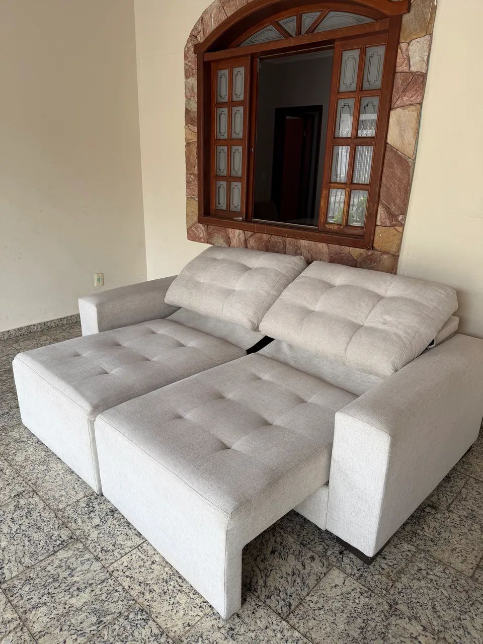 Sofá 2 módulos retrátil/inclinável