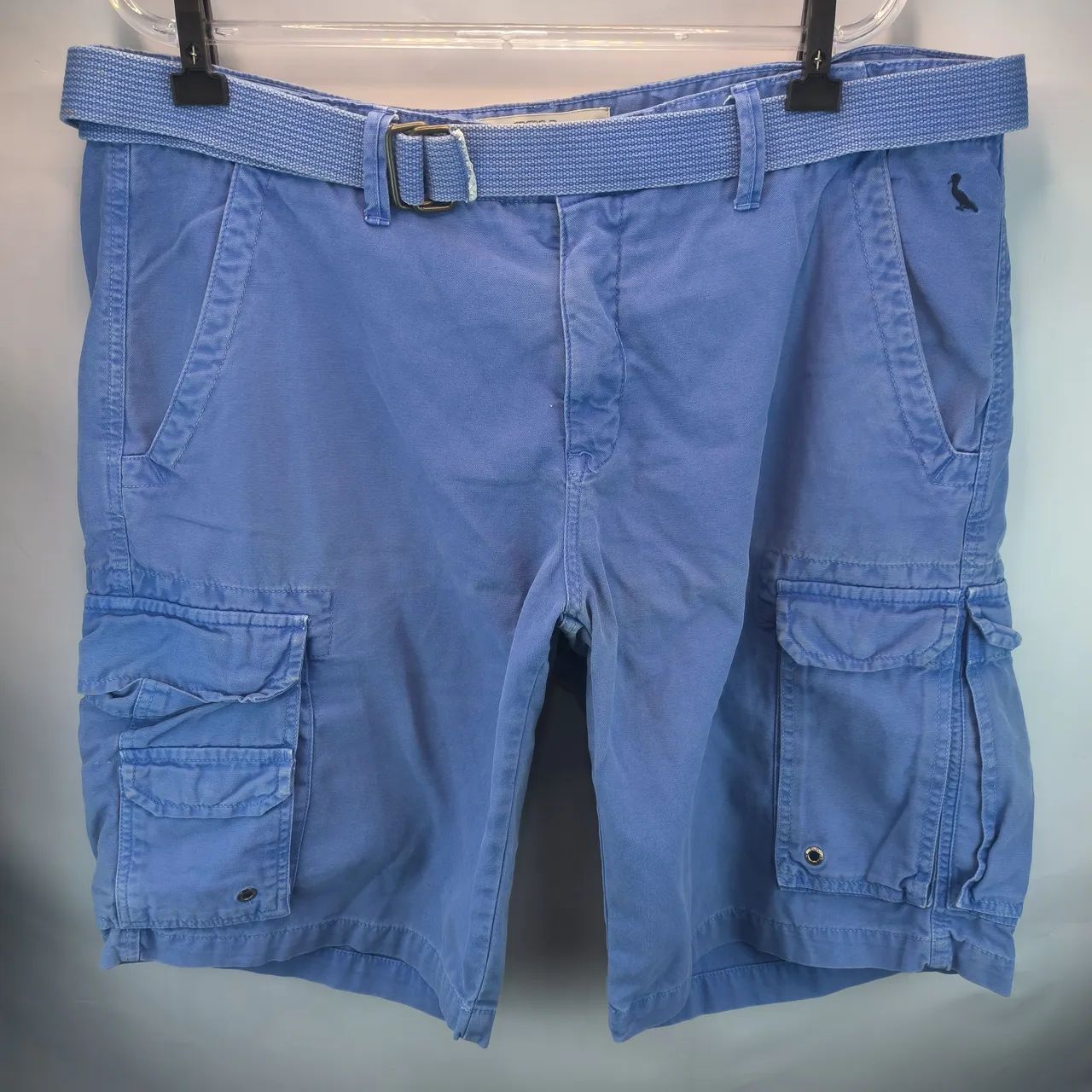 Bermuda cargo reserva plussize masculina azul claro 48