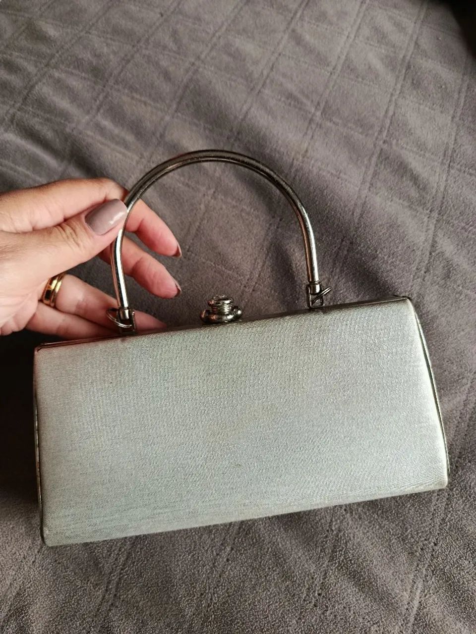 Bolsa de mão prata - Foto 2