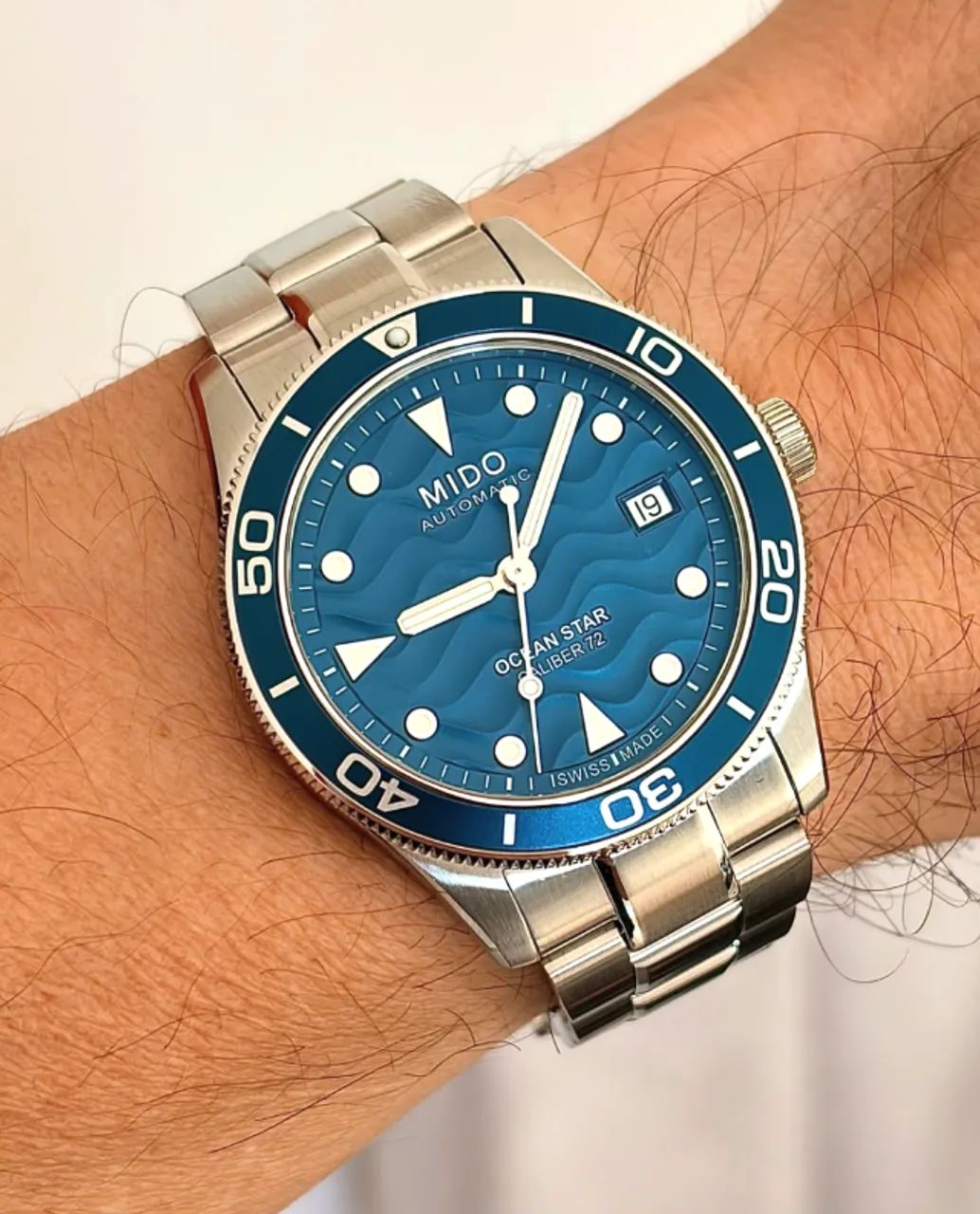 Relógio Mido ocean Star 39mm Ciano - Foto 2