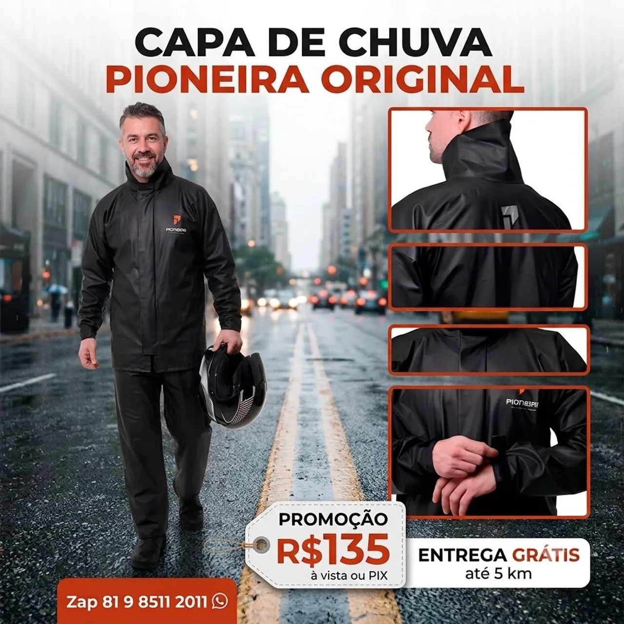 Capa de chuva pioneira original Entrega grátis 