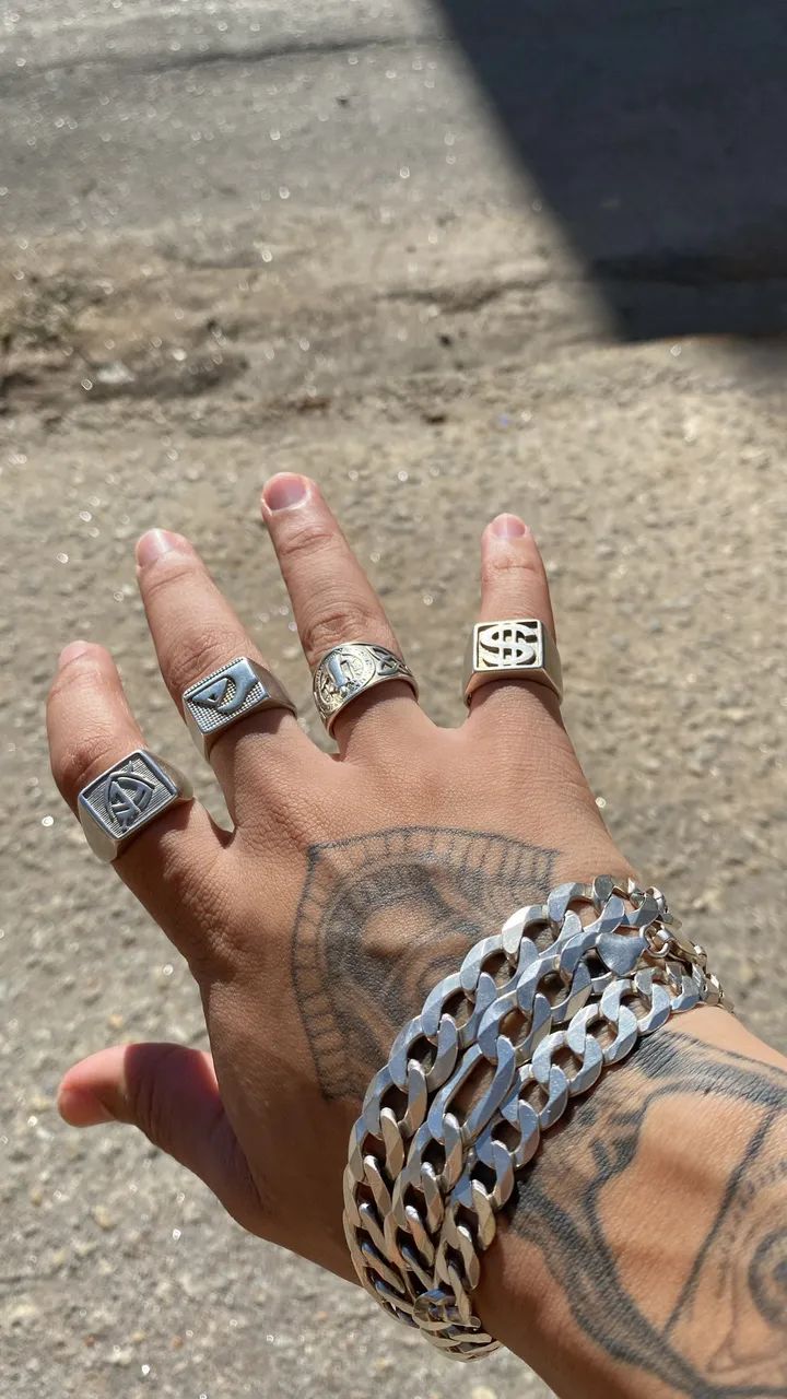 Pulseiras e anéis de prata 925 - Foto 2