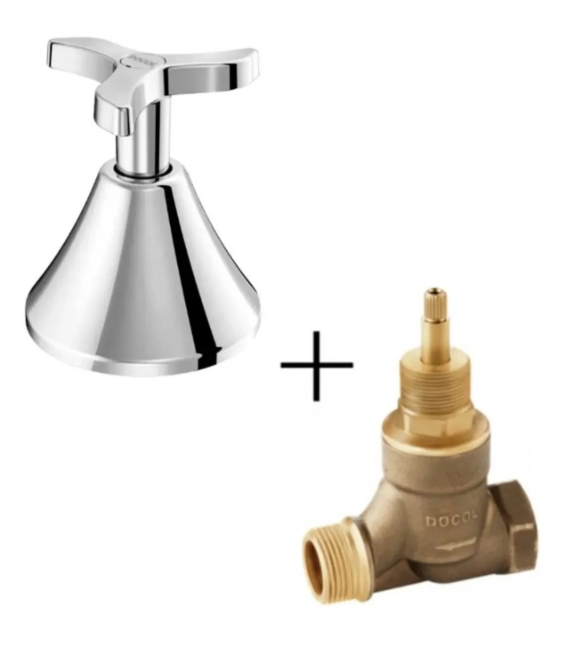 Registro gaveta Docol 3/4" com acabamento cromado