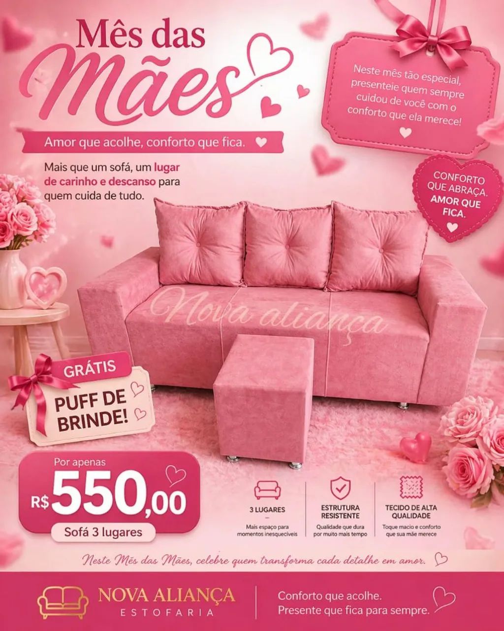 Sofá 550$ promoção dia das mãe  - Foto 2