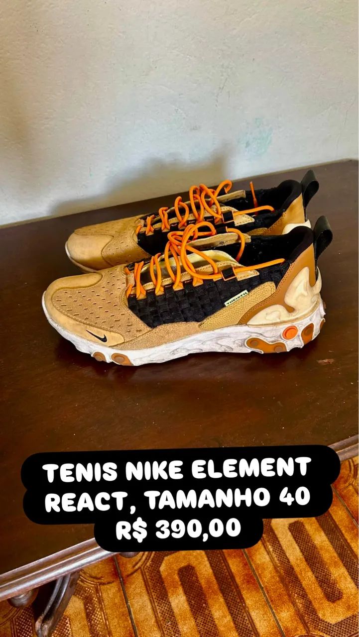 TÊNIS NIKE ELEMENT REACT, TAMANHO 40
