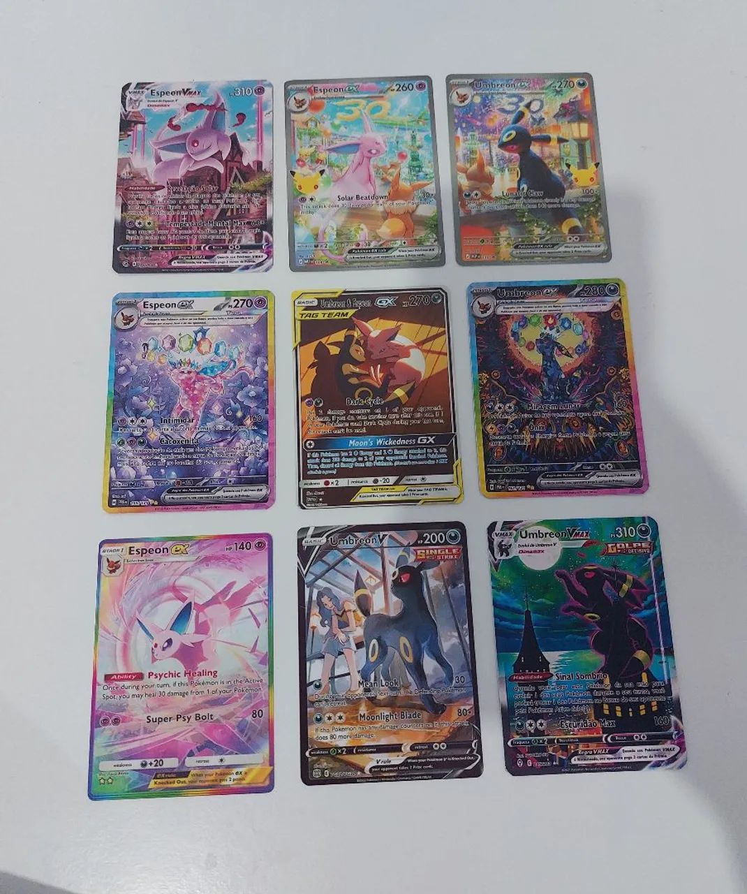 Cartas Pokemon Umbreon & Espeon (Proxy)