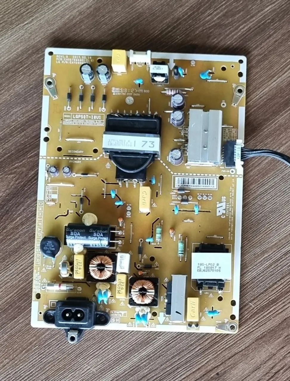 Placa Fonte TV LG MOD.: 50UK6520PSA - Cód.: EAY64948601
