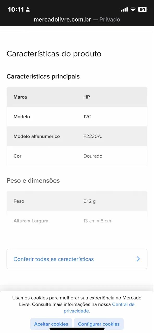 Calculadora HP 12C Gold - Foto 3
