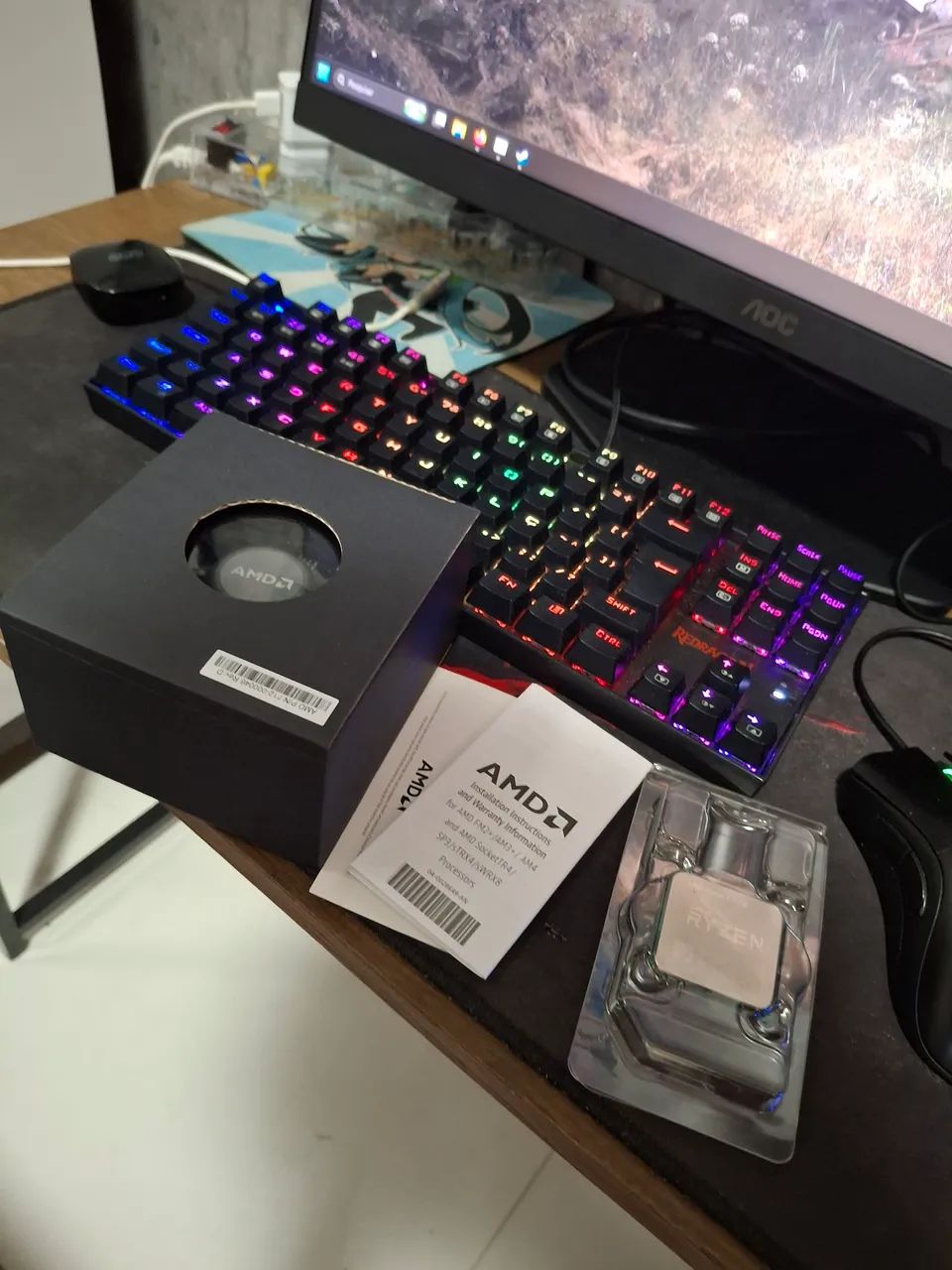 AMD Ryzen 5 2600 processador AM4 (ele está na caixa do 5500 pois troquei de processador) - Foto 3