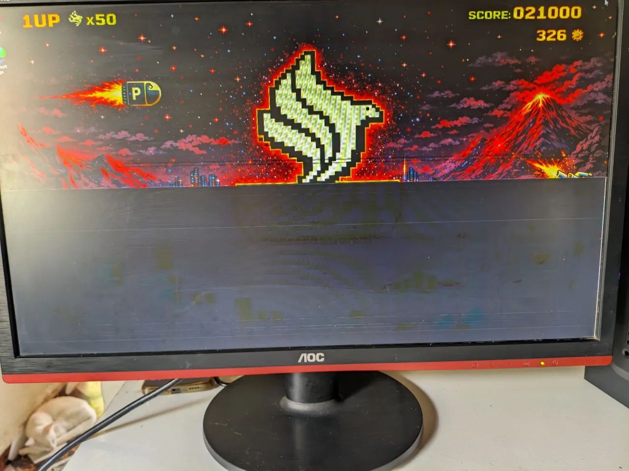 Monitor AOC G2460VQ6 24? com defeito na tela - Foto 2