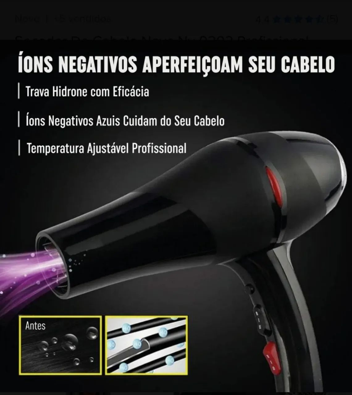 Secador de cabelo profissional 