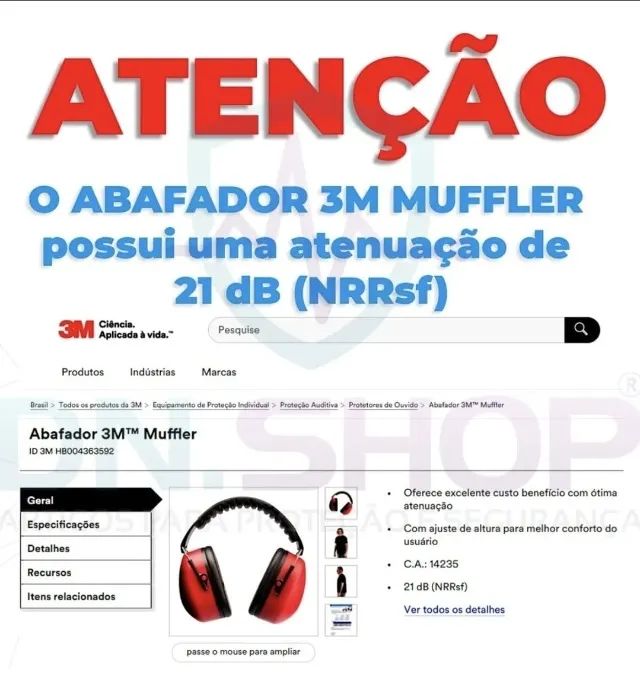 abafador de ruídos 3M Muffler - Foto 4