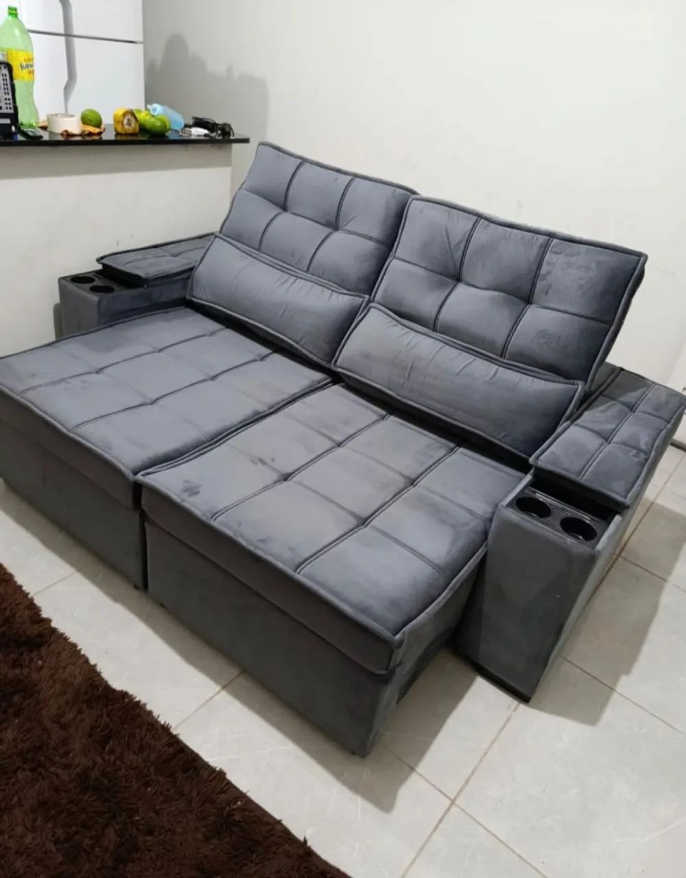 Oferta sofá reclinável em 10 X no cartão de crédito  - Foto 4