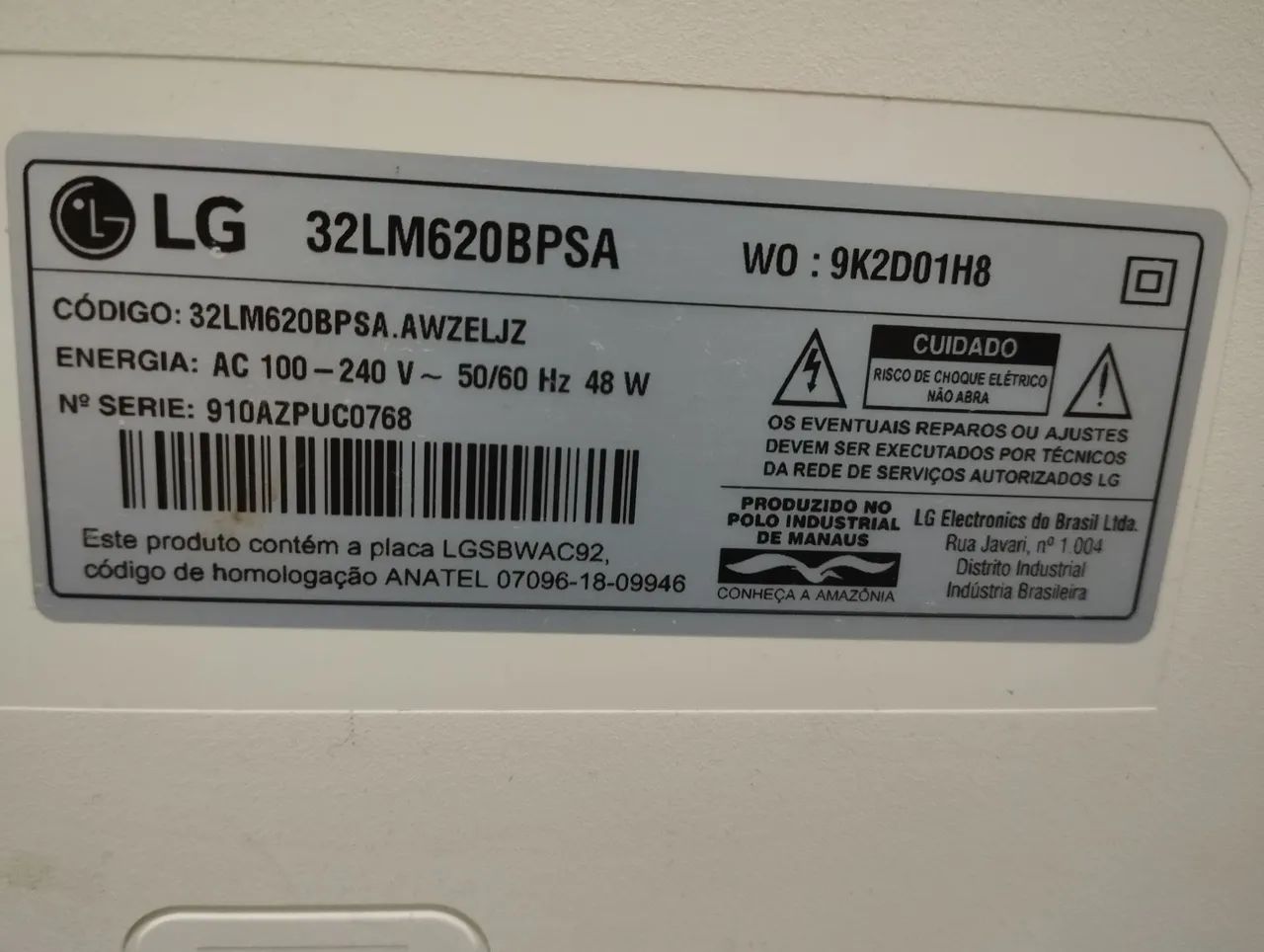 Vendo smartv TV LG branca 32 polegadas  - Foto 2