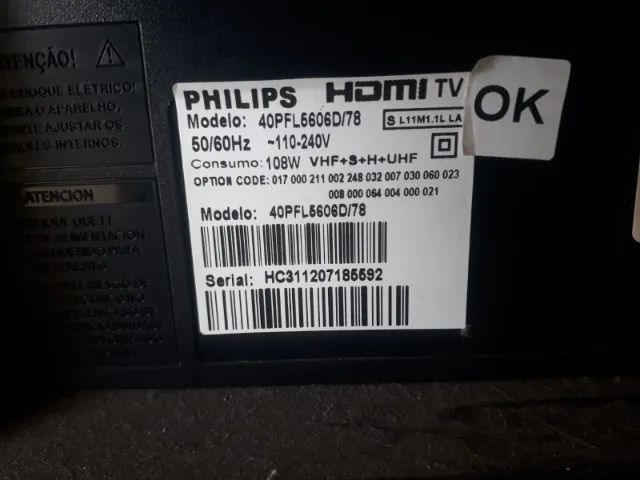 TV 40" Philips Modelo 40PFL5606D/78 (NÃO É SMART)  - Foto 3