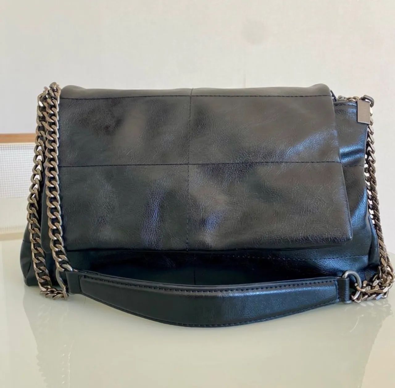Bolsa tiracolo Zara preta 