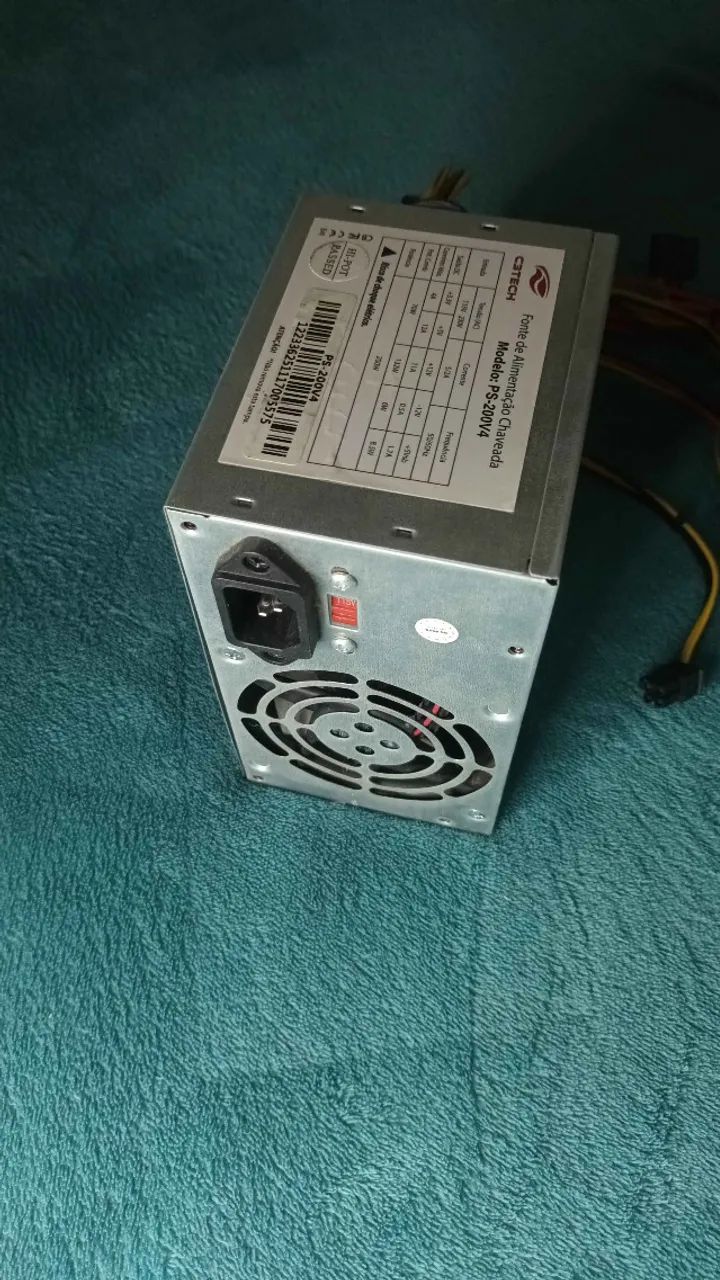 Fonte ATX C3Tech PS-200V4 200W Bivolt Original - Foto 3