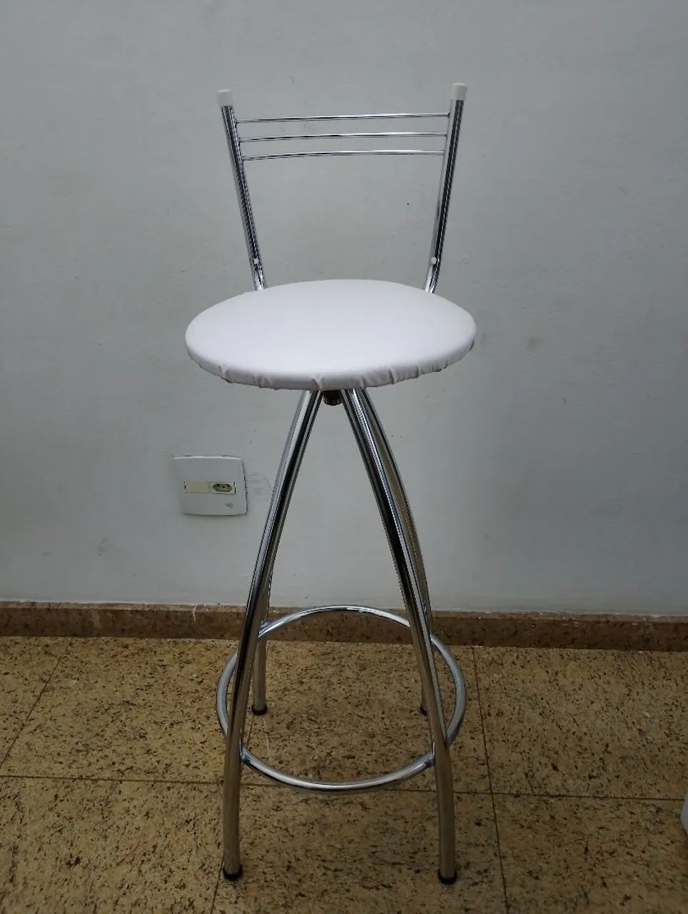 Banqueta alta giratória cromada - Foto 2