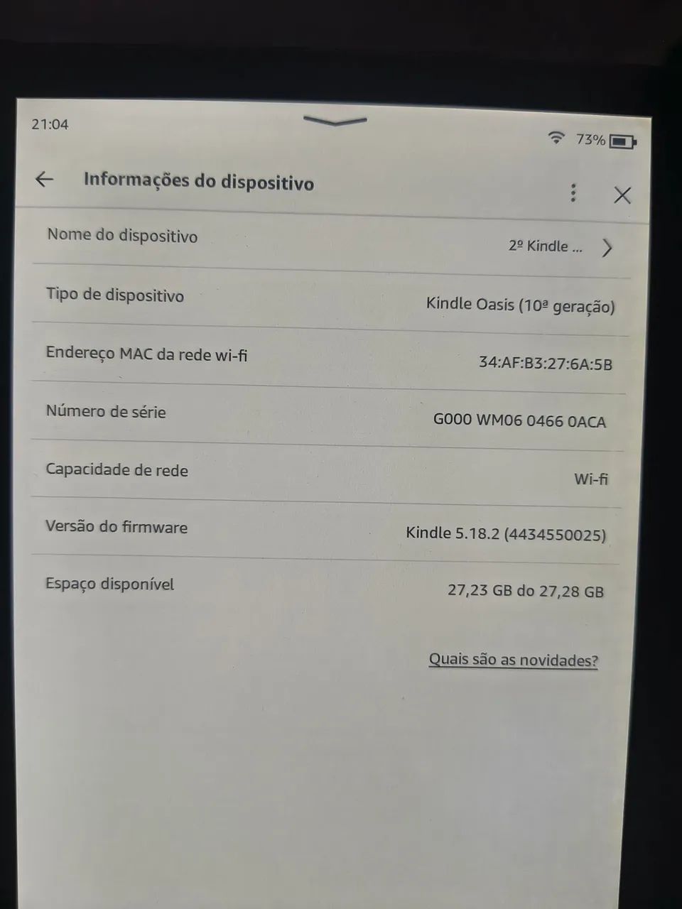 Kindle oasis 10a,  32gb, muito bem conservado.  - Foto 3