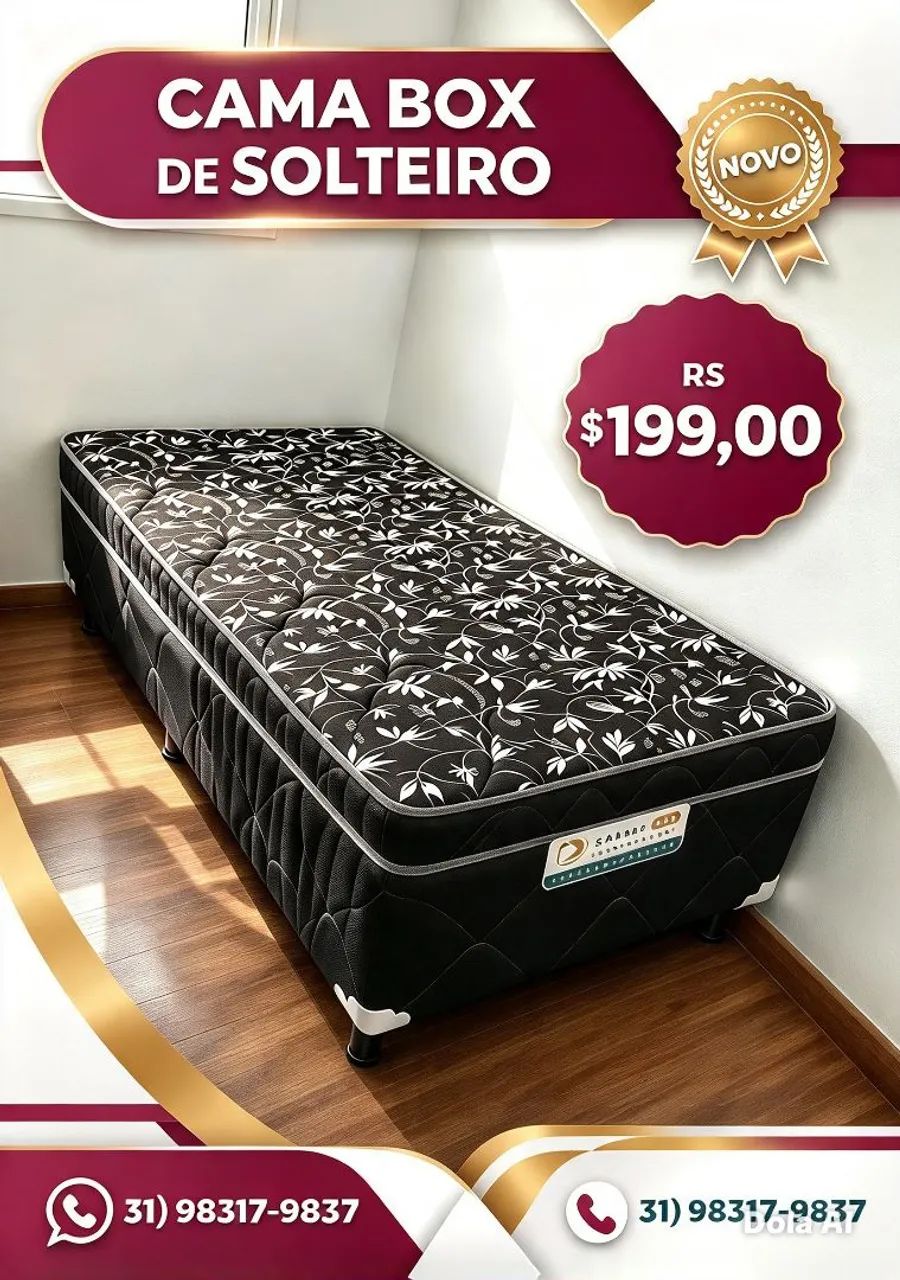 Cama box solteiro 