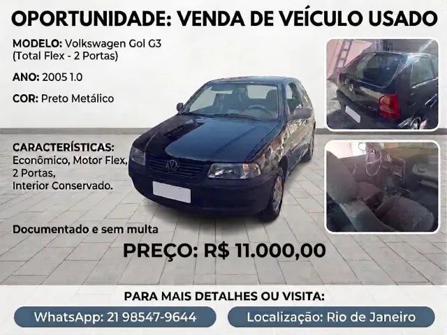 Volkswagen Gol Geração III City 1.0 MI 8V Total Flex Mec. 2P 2005