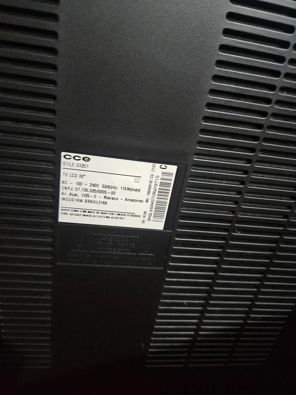 Tv CCE 32' LCD suporte + controle HD+ - Foto 3