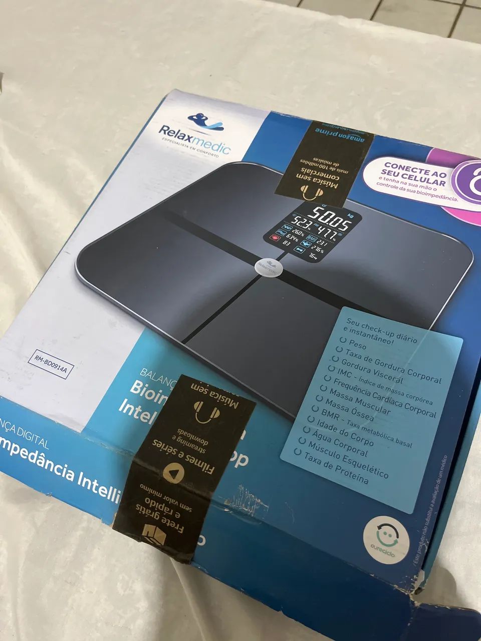 Balança Digital Inteligente Relaxmedic Bioimpedância Bluetooth - Nova - Foto 2