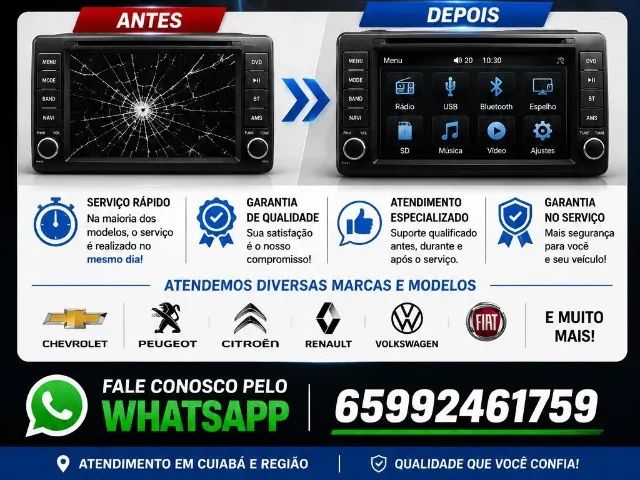 Central multimídia | Touch screen I Som Original - Foto 2