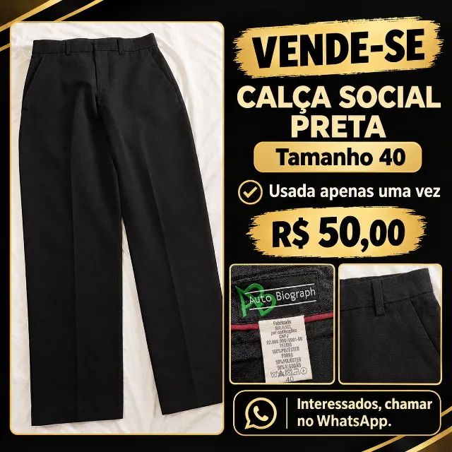 Calça social preta - Foto 4