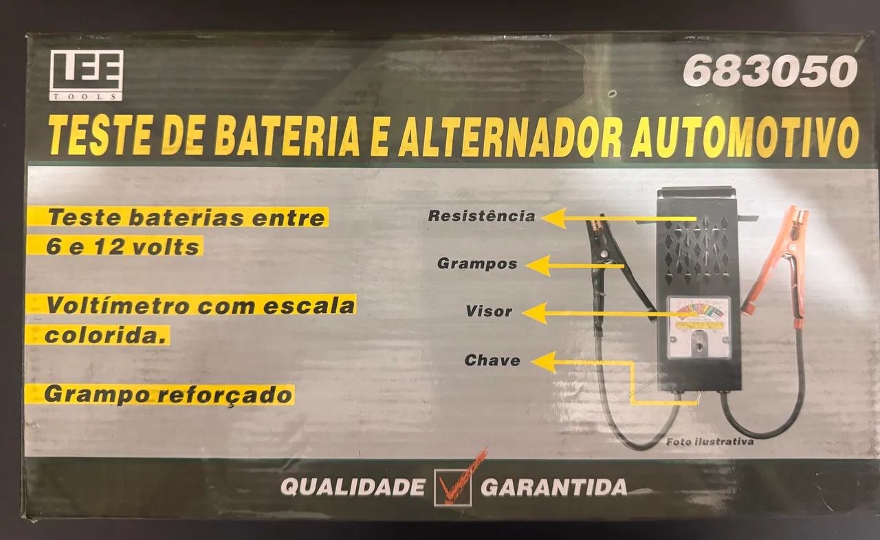 Teste de Bateria e Alternador Automotivo Lee Tools - Novo