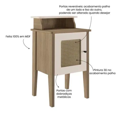 Mesa de cabeceira off white  - Foto 2