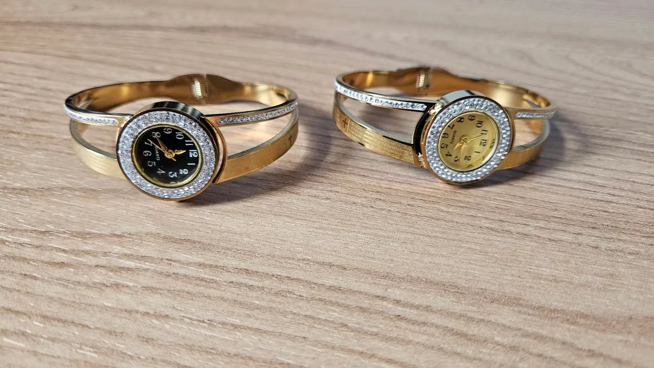 Relógio feminino em aço inoxidável 