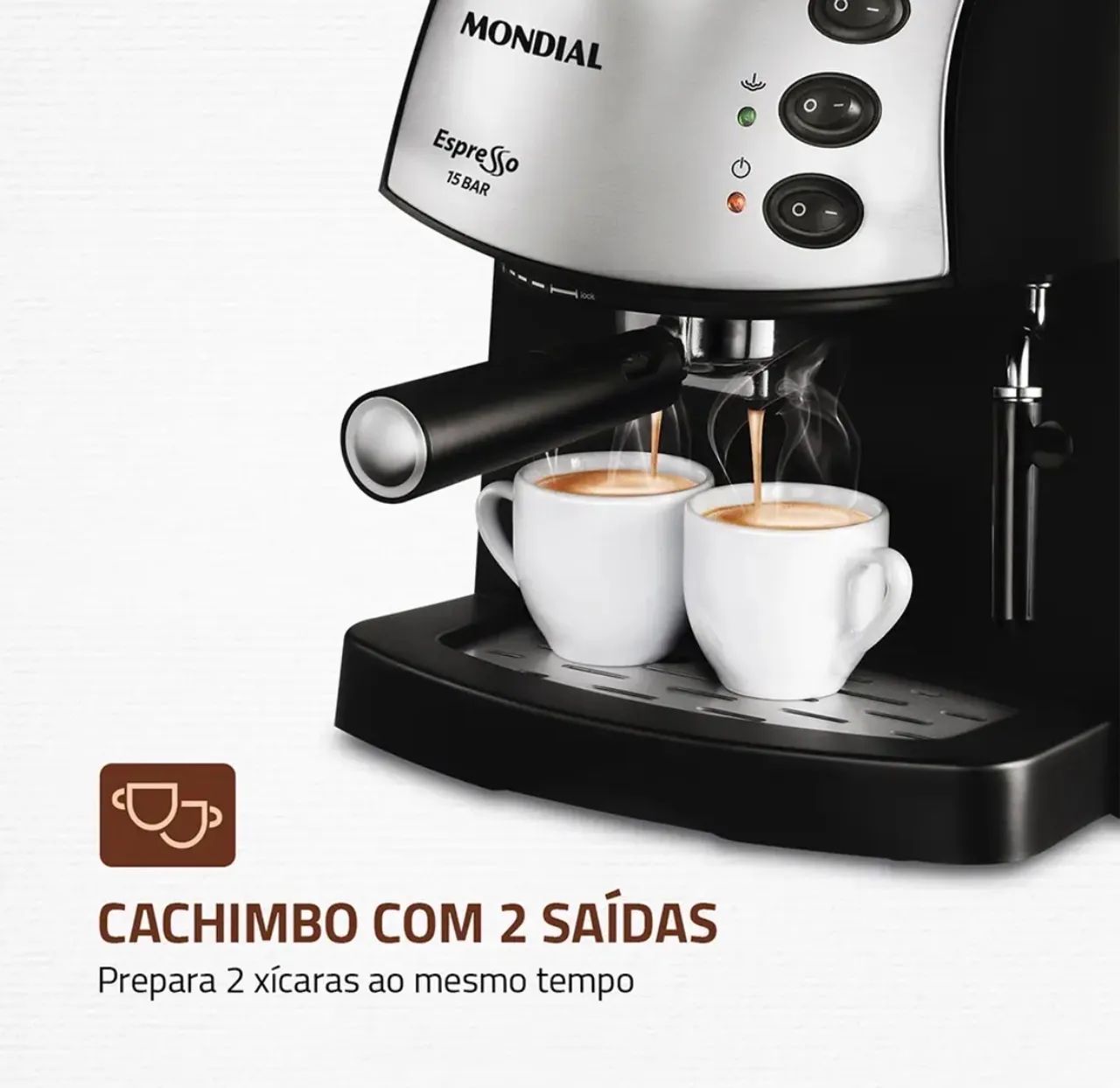 Máquina de Café Espresso Coffee Cream Mondial Preto/Inox 830W C-08 - Foto 2