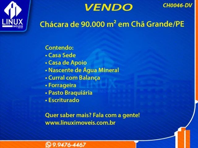 Chácara em Chã Grande/PE à Venda (CH0046-DV) - Foto 2