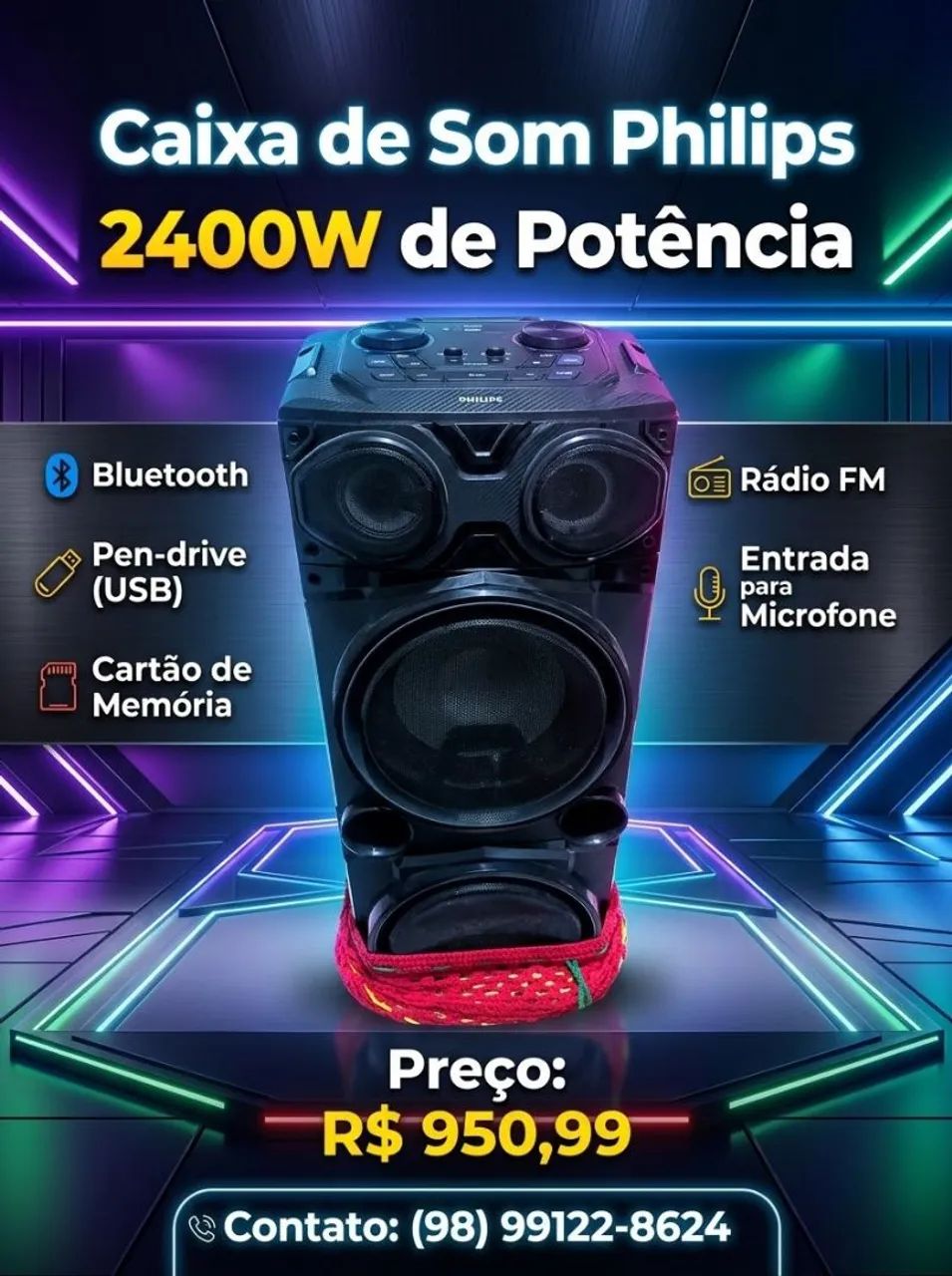 Caixa do som Philips 