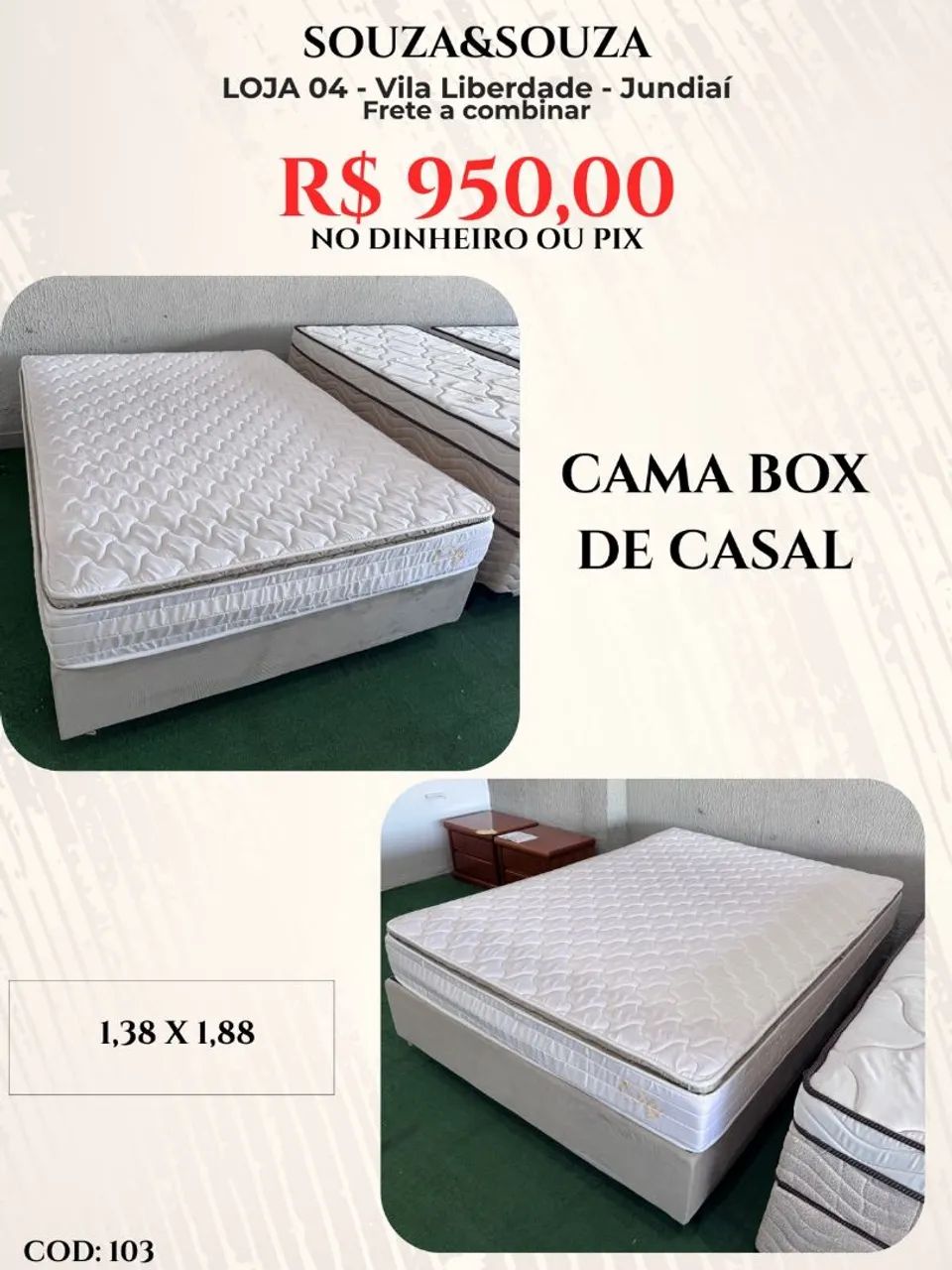 Cama box casal