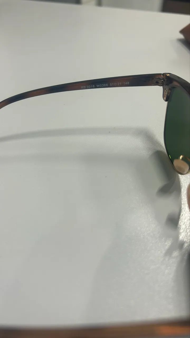 Ray-Ban Clubmaster RB3016 Original - Lentes Verdes  - Foto 4