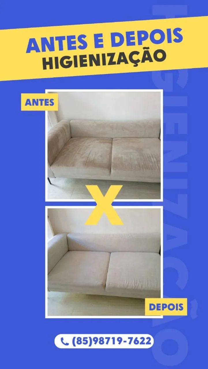 Higienização completa de estofados 