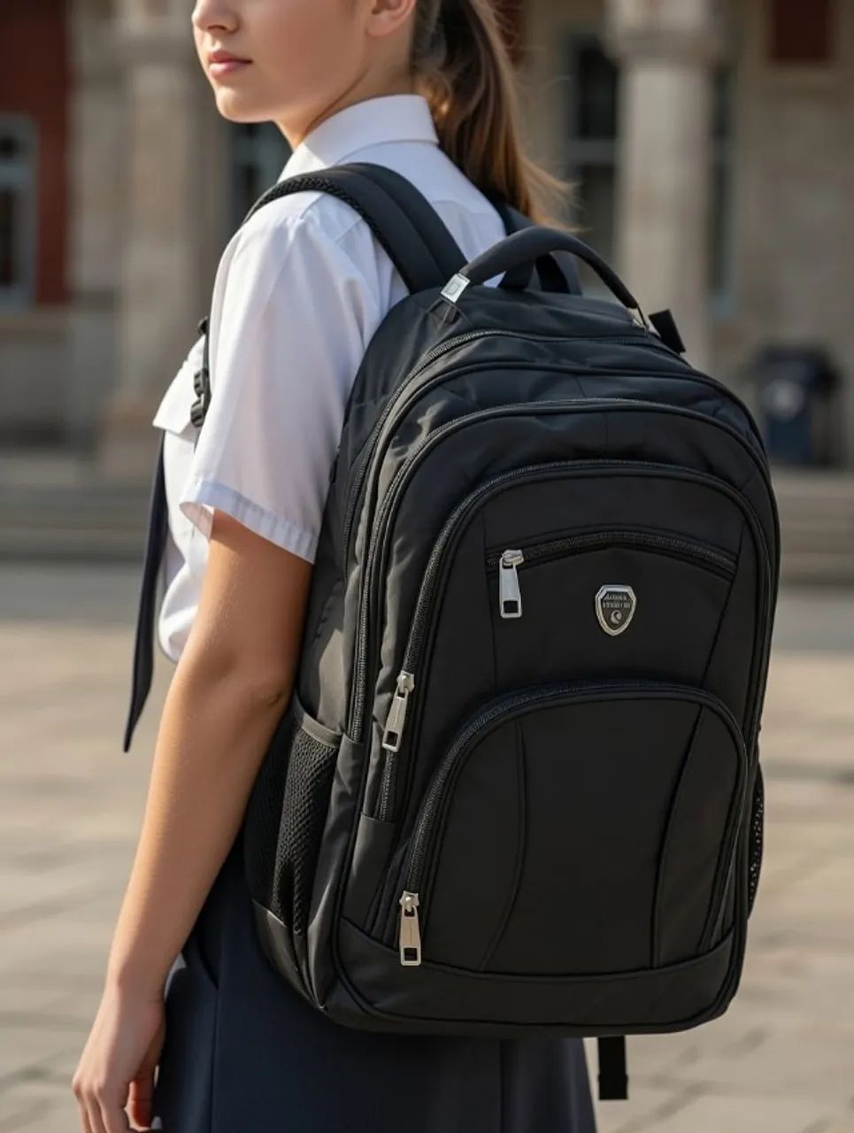 Mochila Escolar Militar Preta Grandes Com Cabo De Aço E Impermeável USB - Foto 2