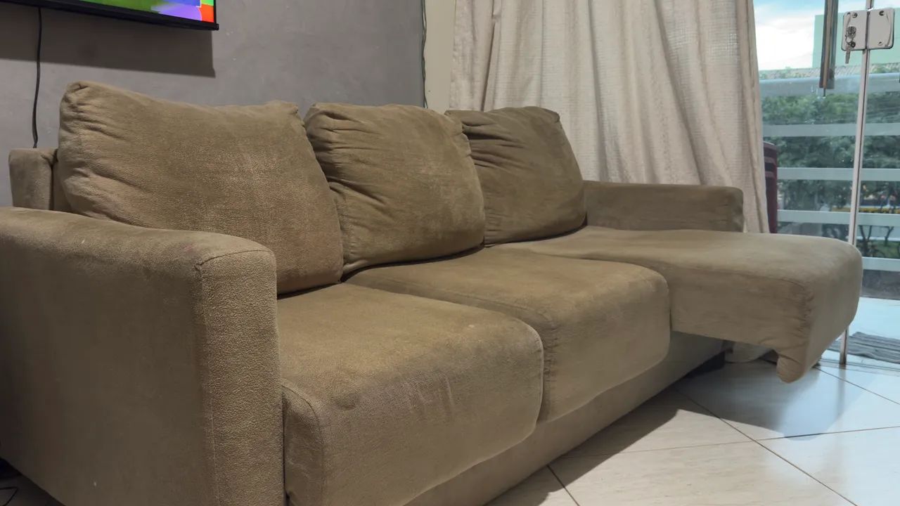 Sofá retrátil 3 lugares 