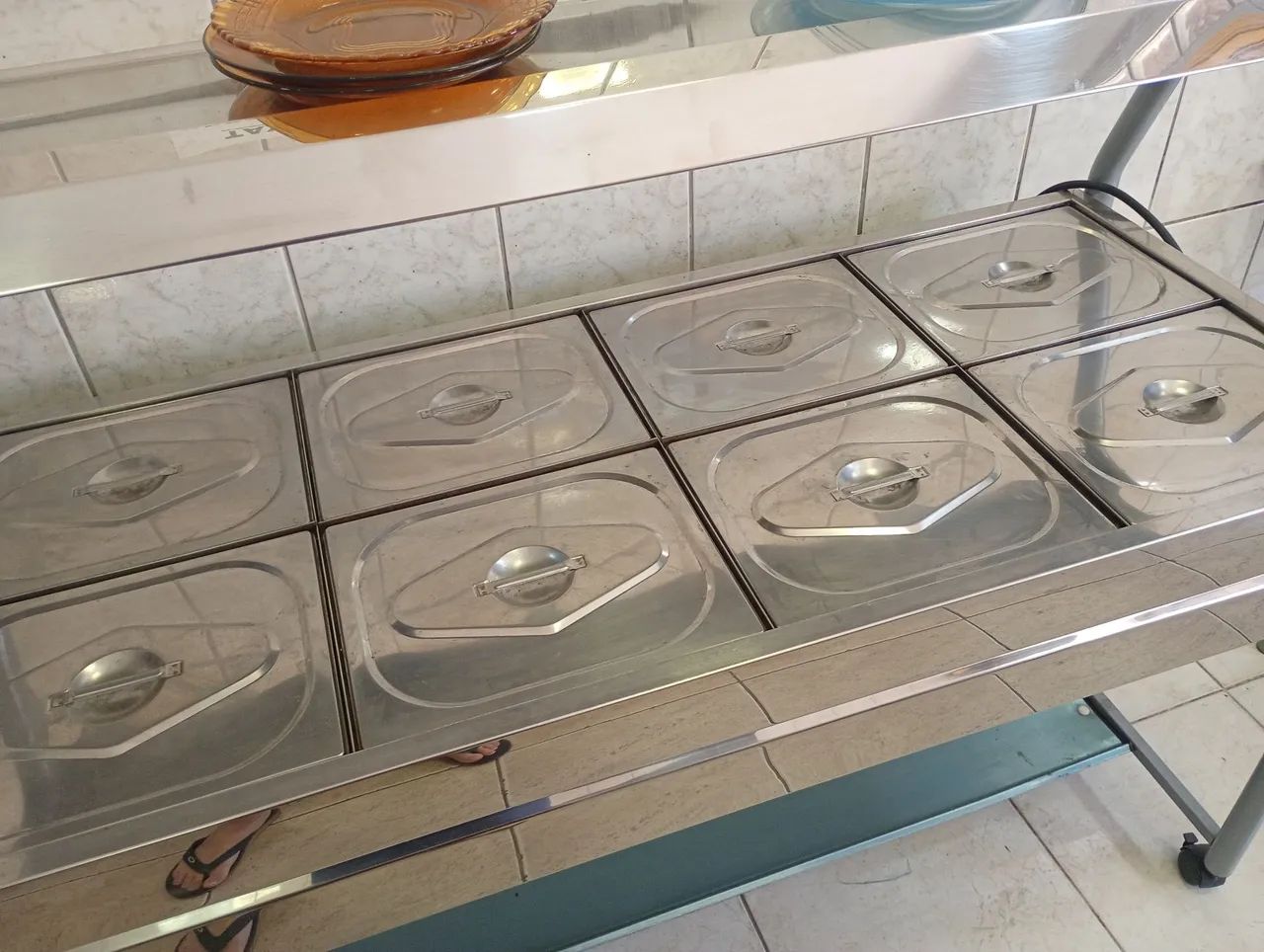 Self service inox com 8 cubas excelente - Foto 2