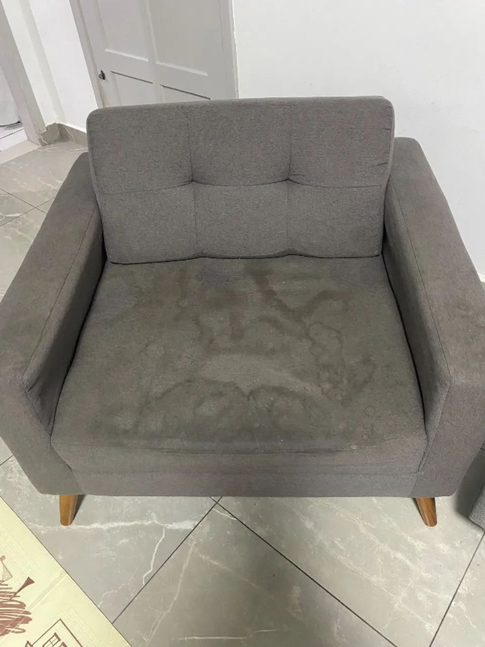 Poltrona cinza 90cm