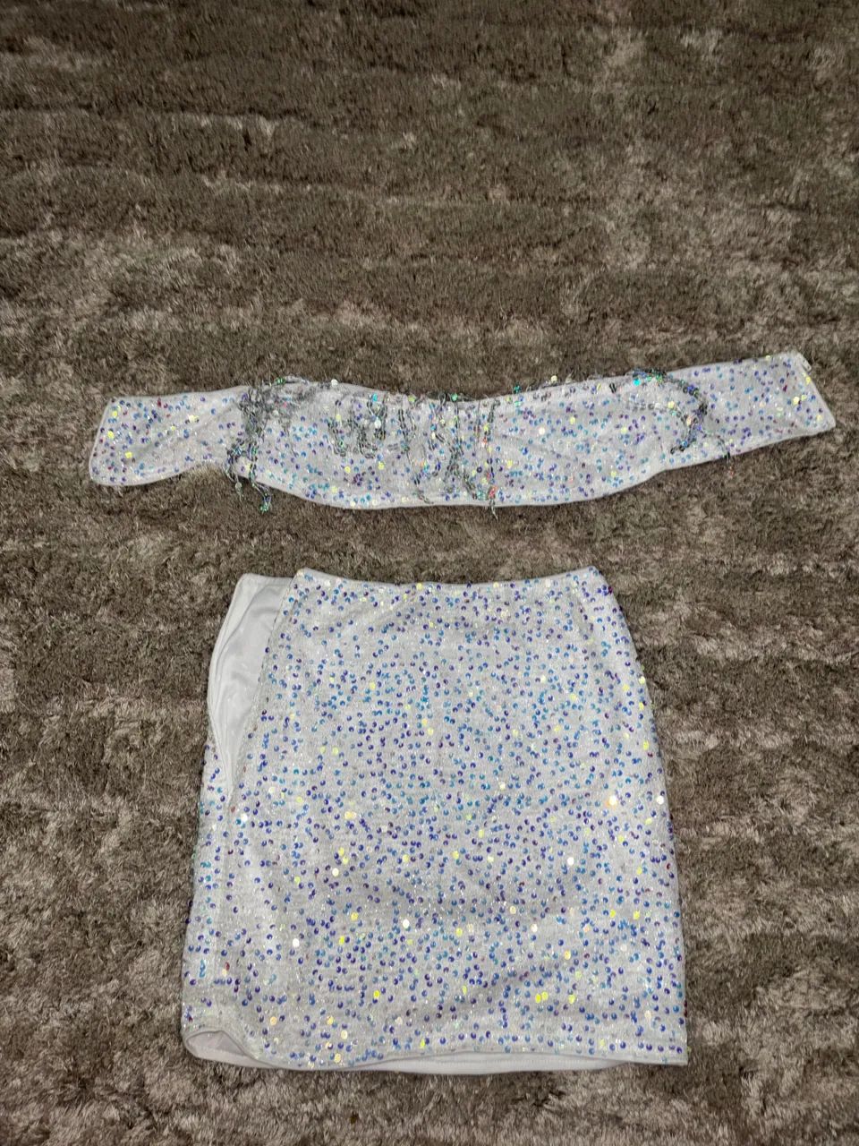 Conjunto Lantejoula Branco 