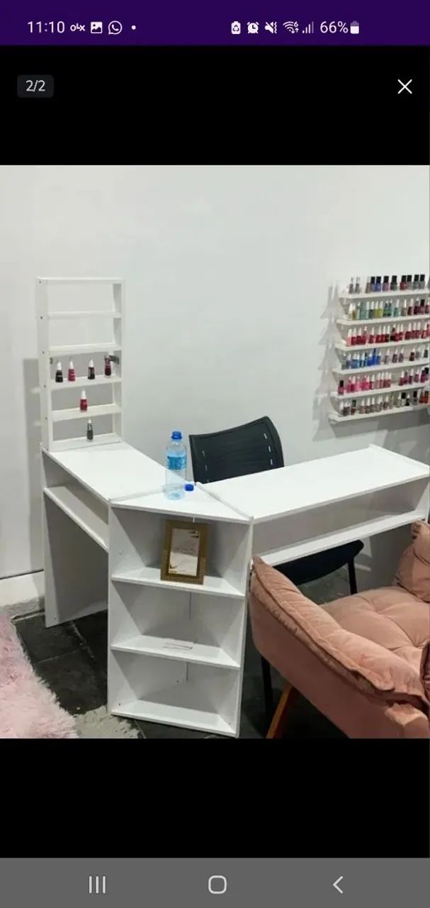 Mesa nail designer e expositor de esmalte 