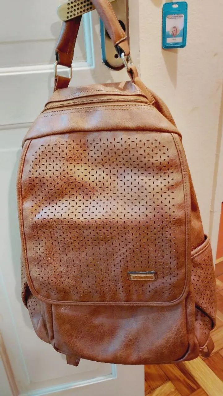 Mochila em couro grande 