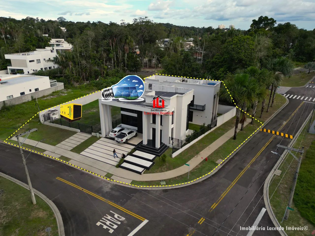 Alphaville Manaus 2 - Casa Duplex 3 Suítes Master, Escritório, Gourmet e Energia Solar