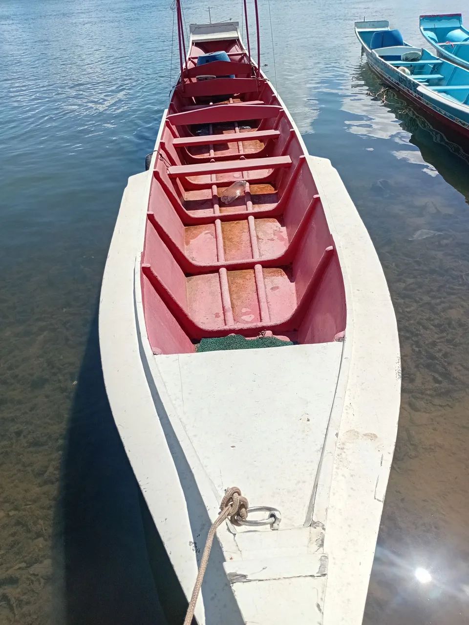Barco de fibra voadora motor 15 HP Honda  - Foto 4