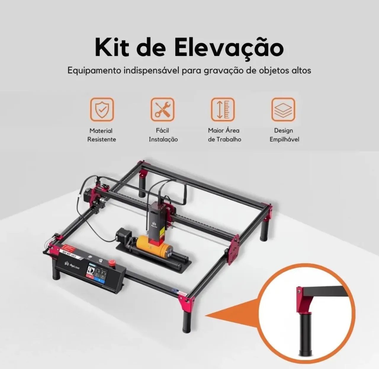 Gravadora e Corte a Laser | AlgoLaser 410x410mm - Foto 5
