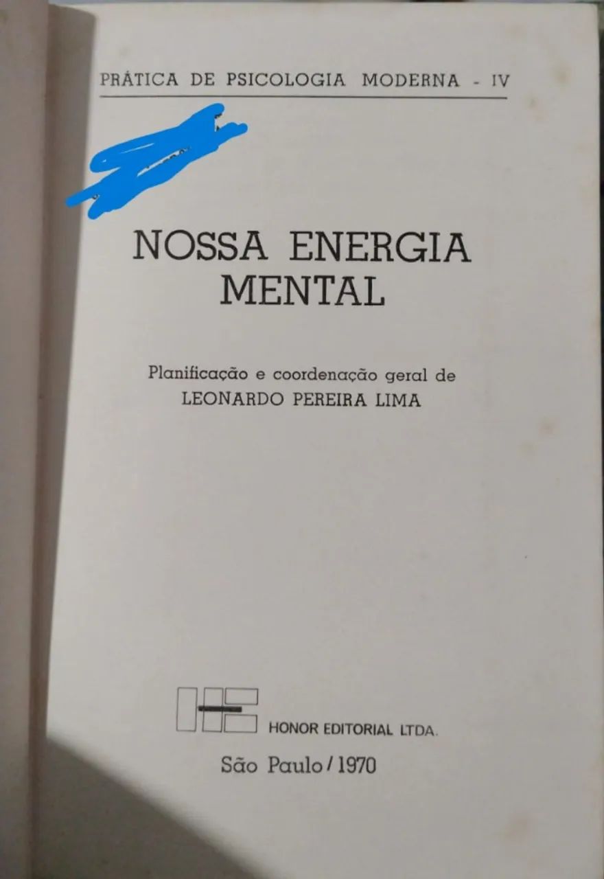 livro da coleção Prática de Psicologia Moderna, Volume IV, "Nossa Energia Mental"