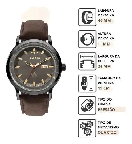 Relógio Technos Masculino Pulseira Couro 2115LAQ/2M - Foto 2